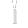 En stock, superventas, collar geométrico de acero inoxidable con espejo simple personalizado, colgante con filete largo y grabado láser.