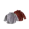 Chaqueta Camisa de Pana de Manga Larga Nueva para Niño Primavera y Otoño Bebé Estilo Coreano Casual Versátil Moda Ropa para Salir Vintage