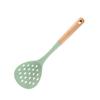 Juego de 6 utensilios de cocina de silicona con mango de madera, sartén antiadherente, pala multiusos para saltear, silicona de grado alimenticio, resistente a altas temperaturas.