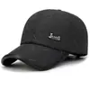Nueva Gorra Plana de Invierno para Hombre con Felpa Gruesa, Gorra de Algodón Cálida Casual para Exteriores, Gorra de Béisbol a Prueba de Viento con Protección para los Oídos