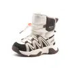 Zapatos Casuales de Algodón Grandes para Niños 2025 Invierno Nuevos de Terciopelo Cálidos Gruesos Antideslizantes Botas de Nieve para Niños Zapatos para Niñas