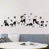 Silueta de gatito linda simple de dibujos animados pegatinas de pared autoadhesivas estilo ins decoración de pared de fondo de habitación pegatinas ZN0969Q