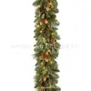Guirlanda de Frutas Vermelhas de Natal 180cm/ 2,7m Encriptada Vermelha Decoração de Natal Guirlanda de Porta Guirlanda de Porta