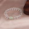 Nova pulseira chinesa cristal branco sol dourado água-marinha pedra natural pulseira de cristal dopamina all-match vento nacional transmissão ao vivo