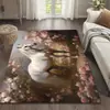 Tapete Grande Animal da Amazon Pintura a Óleo Desenho Animado Veludo de Cristal Grande Área Tapete de Quarto Vento Fácil de Cuidar Antiderrapante