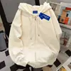 Sudadera con Capucha de Nuevo Diseño Americano 2025 para Mujer en Otoño e Invierno Holgada Casual Versátil Chaqueta Cardigan con Cremallera para Pareja