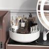 Prateleira de Armazenamento Giratória Multifuncional para Cozinha Porta-Temperos Caixa de Armazenamento para Condimentos Armazenamento de Cosméticos para Mesa de Sala de Estar