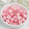 Dingyi 10mm Contas Arco-Íris Coloridas Galvanizadas com Listras Coloridas Contas de Resina com Furo Contas Soltas Contas Espaçadoras Pulseira DIY Acessórios de Joias