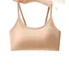 Sujetador de Espalda Invisible Sin Costuras con Base Líquida de Belleza para Mujer con Copas Móviles Push-Up, Sujetador Deportivo Inalámbrico Tipo Chaleco, Bandeau