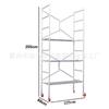 Estantería Plegable para Decoración de Interiores al por Mayor con Soporte Inclinado y Ruedas Giratorias con Freno Universal Plataforma Ampliada y Ensanchada Andamio