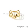 Anillos Abiertos de Acero Inoxidable de Venta Caliente Europeos y Americanos, Anillos de Acero Titanio para Mujer, Joyería Simple Apilable para el Día a Día Lista para Enviar, Venta al por Mayor del Fabricante
