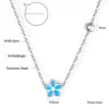 Collar Transfronterizo de Joyería con Goteo de Aceite Flor de Margarita Pequeña Corona Dulce Colgante de Mariposa Cadena para Clavícula Collar de Acero Inoxidable para Mujer