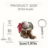 Colgante transfronterizo llavero plano de anime creativo 2D Xiyin caricatura Navidad Amazon temu diseño de personaje