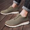 Zapatos Casuales de Encaje Ligeros Transfronterizos para Hombre 2025 Mocasines Transpirables Tejidos Fly Talla Grande para Hombre Mocasines para Hombre Negro