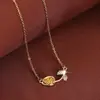 Collar Colgante de Tulipan Estilo Pastoral Fresco de Verano, Elegante y Lujoso Regalo para Mujer, Cadena para Clavícula de Cobre Puro, Más Vendido