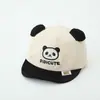 Sombrero de Sol para Bebé Primavera y Verano Protección Solar Exportación Súper Lindo Panda Rojo Gorra Deportiva con Visera para Niñas Transpirable Sombrero Suave de Ala para Niños