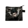 Nova Série Jujutsu Kaisen Porta-Moedas Cool Anime Zíper Porta-Moedas Estudante Pequena Bolsa de Armazenamento Atacado