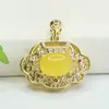Colgante de Cera de Abeja Natural Aiyu Ámbar Amarillo Miel Collar Ruyi Estilo Étnico Venta al por Mayor Dropshipping S3112907