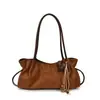 Yue Zi 2026 Otoño Temprano Nuevo Elegante Versátil Casual Bolso Tote de un Solo Hombro Bolso Plegado para el Trabajo Bolso de Axila