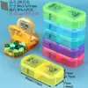 Mini Porta-Comprimidos Pequeno Portátil com 3 Compartimentos, Caixa de Comprimidos de Plástico para Manhã, Tarde e Noite, Porta-Comprimidos para Convalescentes, Caixa de Cápsulas para Um Dia