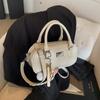 Bolsa de Boliche Portátil Mujer Primavera 2025 Nueva Moda Simple Bolsa Cuadrada Pequeña Gran Capacidad Para Ir al Trabajo Hombro Cruzada