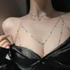 Joia de Corrente para o Peito Puro Desejo Colar Sexy Corrente para o Corpo Feminina Celebridade da Internet Ins Corrente Versátil Acessórios para Top Cropped de Garota Popular