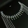Cadena de Frente Popular Transfronteriza Estilo Exótico Retro Seleccionada Cuidadosamente, Diadema Elástico con Borla y Pedrería, Adorno para la Cabeza Estilo Occidental