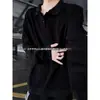 Sudadera con capucha estilo americano holgada Camiseta de manga larga Ropa interior para hombre Marca de moda Patchwork deconstruido Otoño Color liso Versátil Estilo coreano