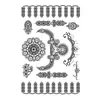 Tatuajes Retro Marrón-Rojo Transfronterizos Impermeables de Larga Duración Pegatinas Personalizadas al por Mayor Pegatinas de Tatuaje de Henna Indio en Stock