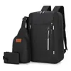 Mochila de três peças transfronteiriça Nova bolsa de três peças Tecido Oxford casual de negócios Mochila de computador de 16 polegadas com carregamento USB