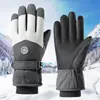 Guantes de Algodón y Cuero Grandes de Invierno para Hombres y Mujeres con Felpa Adicional Espesos Antideslizantes Cálidos para Exterior Montar Guantes Antideslizantes con Pantalla Táctil Venta al por Mayor