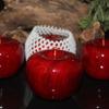 Adorno de Manzana Tallada en Sándalo Rojo, Decoración Auspiciosa, Regalo de Manzana Roja Navideña, Se Puede Grabar con Logotipo
