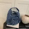 2026 Verão Moda Personalizada Jeans Casual Bolsa Meninas Tendência Grande Capacidade Bolsa Transversal Mochila Bolsa de Ombro Único Mulheres