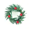 Anillo para Servilleta de Vid de Flores Navideñas Transfronterizo Alambre Guirnalda de Hojas Verdes Hebilla para Servilleta Ratán Verde Simulado Decoración de Mesa Hogar