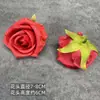 Flor de rosa de simulación boda decoración del hogar diseño de escena tela de seda ramillete flor para la cabeza flores artificiales hechas a mano adornos venta al por mayor