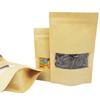 Bolsa de Papel Kraft con Ventana de Alta Definición, Bolsa de Pie, Bolsa con Cierre Ziplock, Bolsa de Empaque Compuesta de Papel y Plástico, Pantalones de Bolsillo con Solapa Sellada, Bolsa para Snacks de Fruta Deshidratada