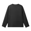 Primavera 2025 Nuevo Estilo Melodía talla extra grande cuello en V manga larga Camiseta para hombre Textura Estilo Hong Kong Holgada Camiseta Camisa base