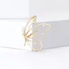 Broche de Mariposa Calado Simple de Esmalte de Aleación de Moda de Gama Alta Pin de Joyería para Corsage de Ropa Femenina Exquisito y Elegante