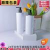 En Stock Forma de Boca de 24 Dientes 100ml~500ml Blanco Hombro Plano Material para Mascotas Botella de Plástico Botella para Loción Botella Dispensadora de Tipo Prensa