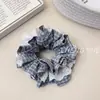 Goma Grande de Estilo Coreano con Borde de Encaje a Cuadros, Sujetador de Cola de Caballo de Alta Gama para Mujer, Cuerda para el Cabello de Alta Elasticidad