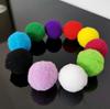 Brinquedo interativo para gato poliéster bola de pelo elástica silenciosa não barulhenta bola de brinquedo para gato 3cm