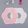 Babeo de Gasa Jacquard Artesanal con Rotación de 360 Grados que No Ensucia la Ropa, Babero Absorbente para Bebés y Niños