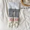 Calcetines Gruesos de Lana hasta Media Pantorrilla con Retazos Leggings Otoño Invierno Niñas Oso Pequeño Espesos Calientes Relajados Calentadores de Piernas Apilados Calcetines