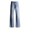 Seda Laranja Feminino# jeans reto estreito azul claro Feminino Primavera Novo Cintura Alta Solto Calças Perna Larga