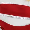 Novo Biquíni Cortininha Dividido de Garfo Alto Transfronteiriço Doce para Mulheres com Borda de Orelha Tubinho