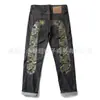 Jeans Lavados Retro Americanos Estilo Hip-Hop Callejero Estampados Pantalones de Pierna Recta 2026 Primavera y Otoño Nuevo Estilo Transfronterizo
