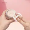 Chuanqier Puff de Veludo Flocado para Base Facial em Pó Compacto Macio Curto Substituição para Cushion Pó Fixador que Não Solta Pó