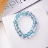 Populares Pulseiras de Vidro Brilhante de 10mm para Meninas, Pulseiras de Cristal da Moda para Estudantes, Pulseiras Macias que Envolvem o Dedo para Transmissão ao Vivo