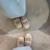 Sapatos planos fofos estilo fada com bico redondo, laço, para outono e inverno, versáteis e quentes, mocassins de algodão com adição de fleece