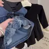 Vestido Elegante para Niña, Estilo Otoño, Falda de Manga Larga para Niña, Falda para Niños, 3-8 Años, Ropa para Niños, Envío Directo
